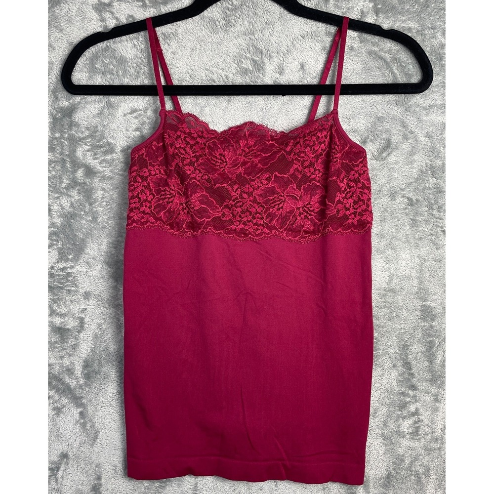 Banana Republic Tank Top Womens‎ Small Red Lacy Stretch Cami Straps Y2K Fairy